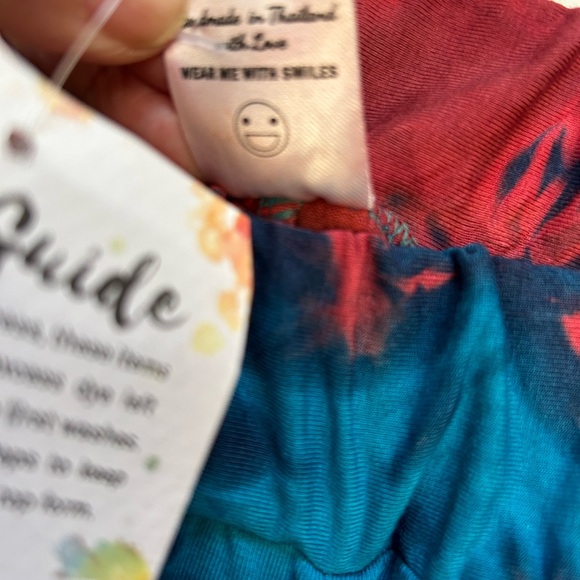 Harem Pants side Pockets Drop Crotch Tie Dye Baggy Bohemian Hippie Yoga NWTags - Picture 5 of 8